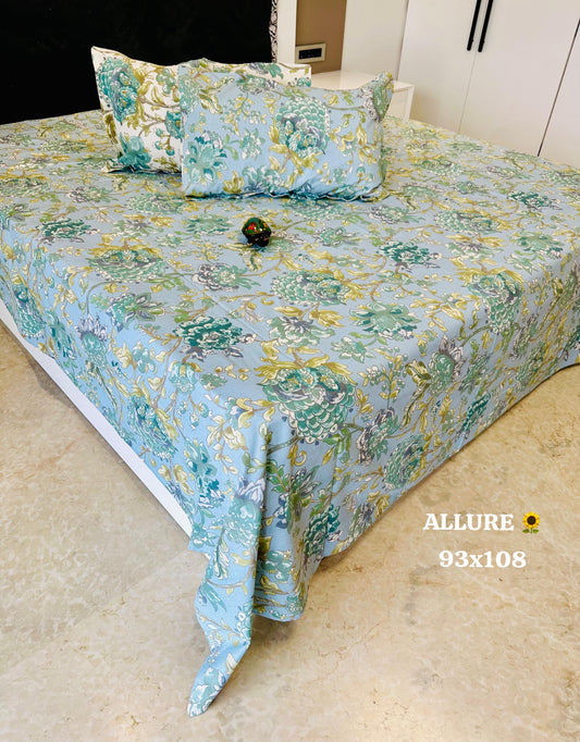 Comfort Luxe Jaipuri Cotton Printed Bedspread Bedcover (King 90x108 inches)