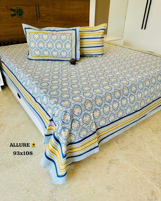 Allure Summer Cotton Thin Printed Bedspread  Bedcover (King 93x108 inches)