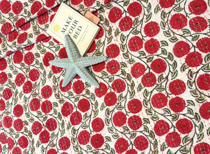 Sway Bloom Kantha Bedcover
