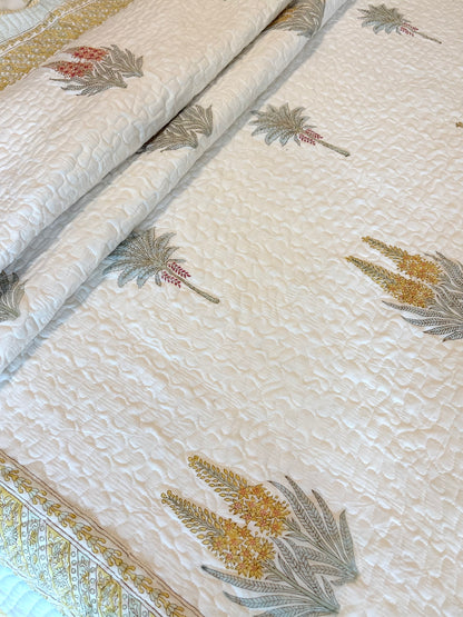 Meadow Bloom Quilted Bedcover