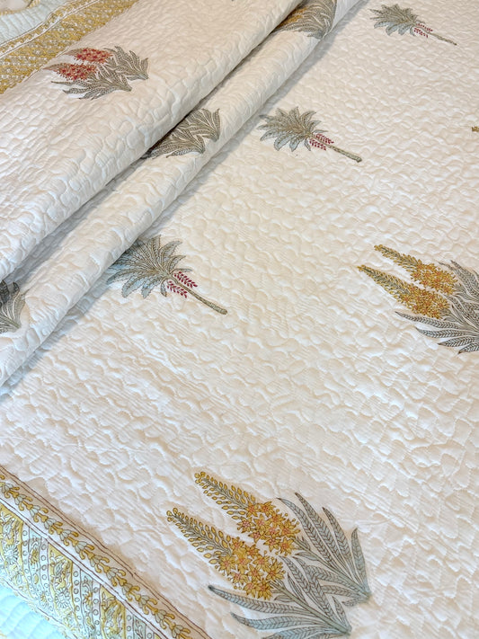 Meadow Bloom Quilted Bedcover