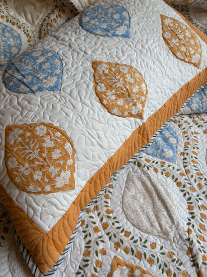 Rich Mughal Sarai Quilted Bedcover-The Label Home