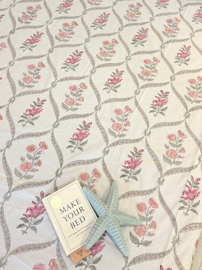 400TC Percale Cotton Bedsheet – Blush Pink Affair