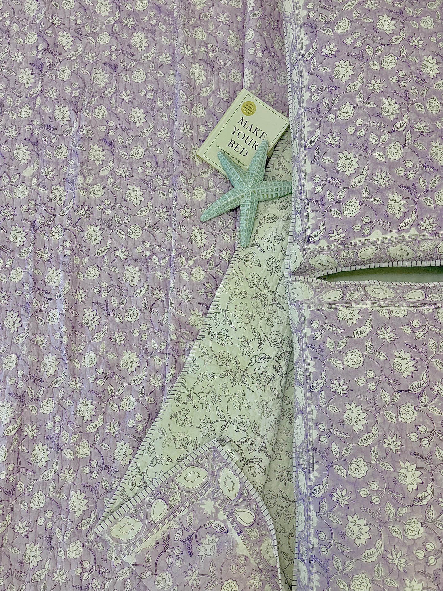 Summer Affair Lavender Quilted Bedcover