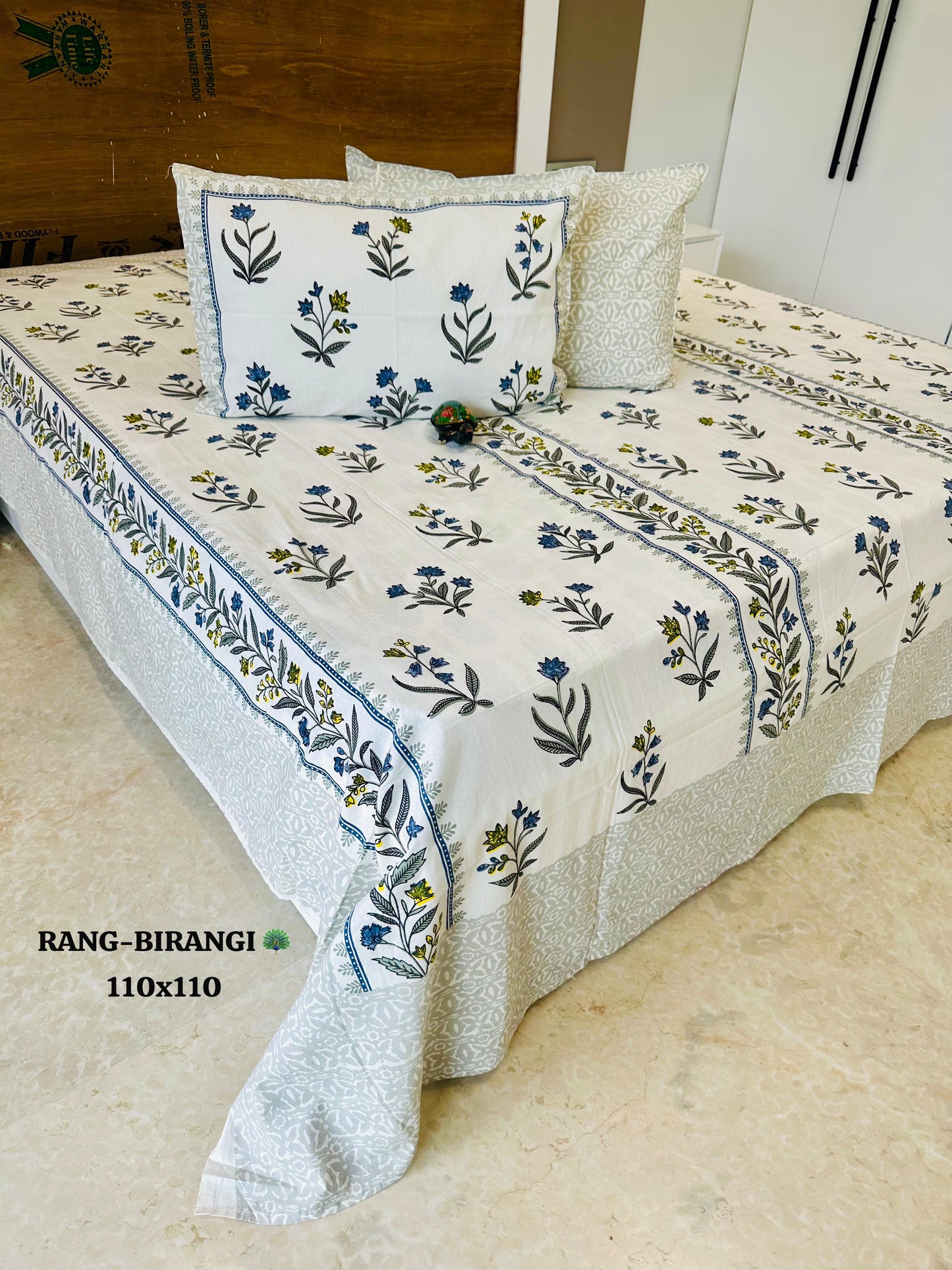 Celebration Thin Printed Bedspread Bedcover (Super King 110x110 inches)