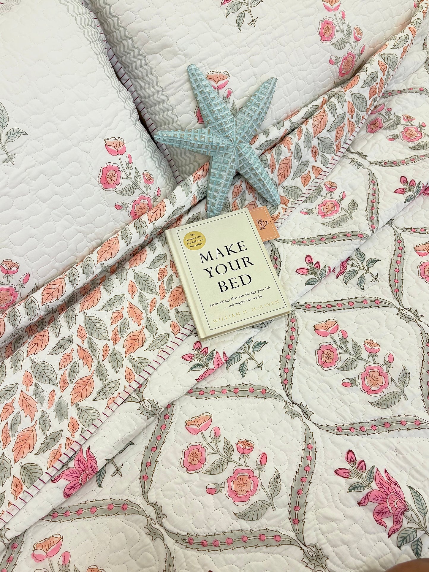 Blush Pink Affair Quilted Bedcover