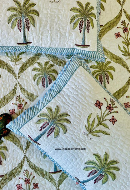 8 Designs - Festive Quilted Bedcover-The Label Home
