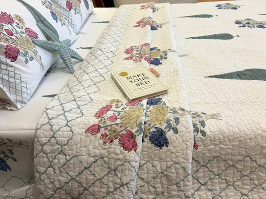 Everbloom Quilted Bedcover