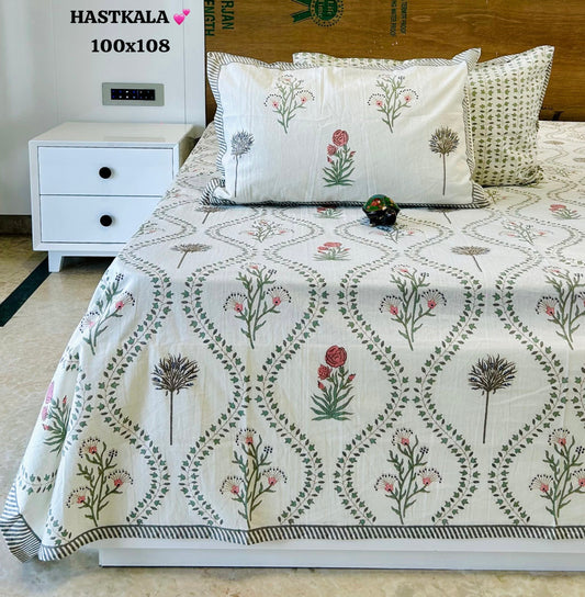 Gorgeous Cotton Thin Printed Bedspread  Bedcover (King 100x108 inches)