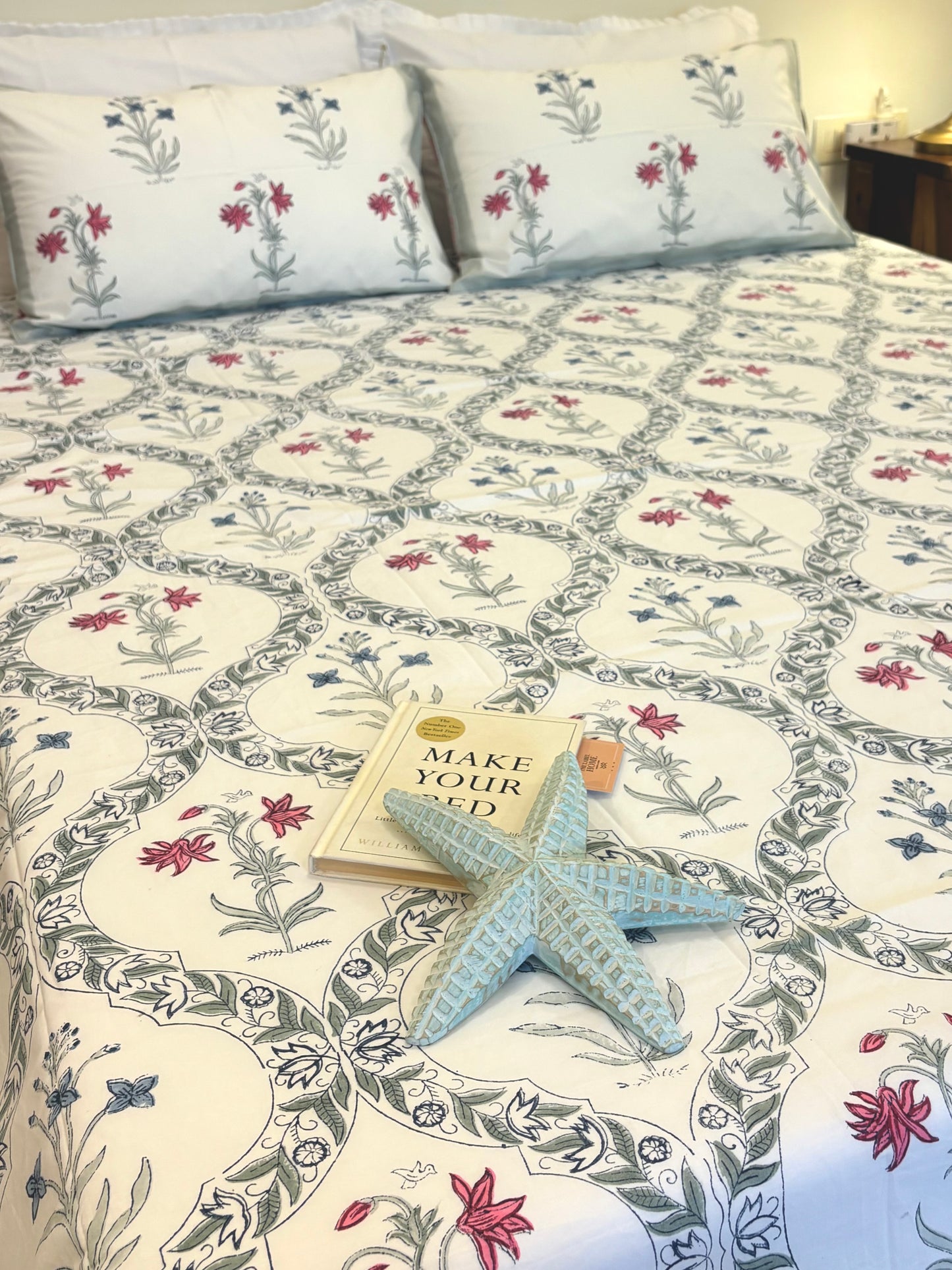 400TC Percale Cotton Bedsheet – English Jaali