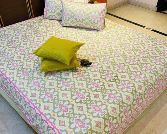 Cotton Waynad Thin Cotton Printed Bedspread Bedcover (Super King 110x110 inches)