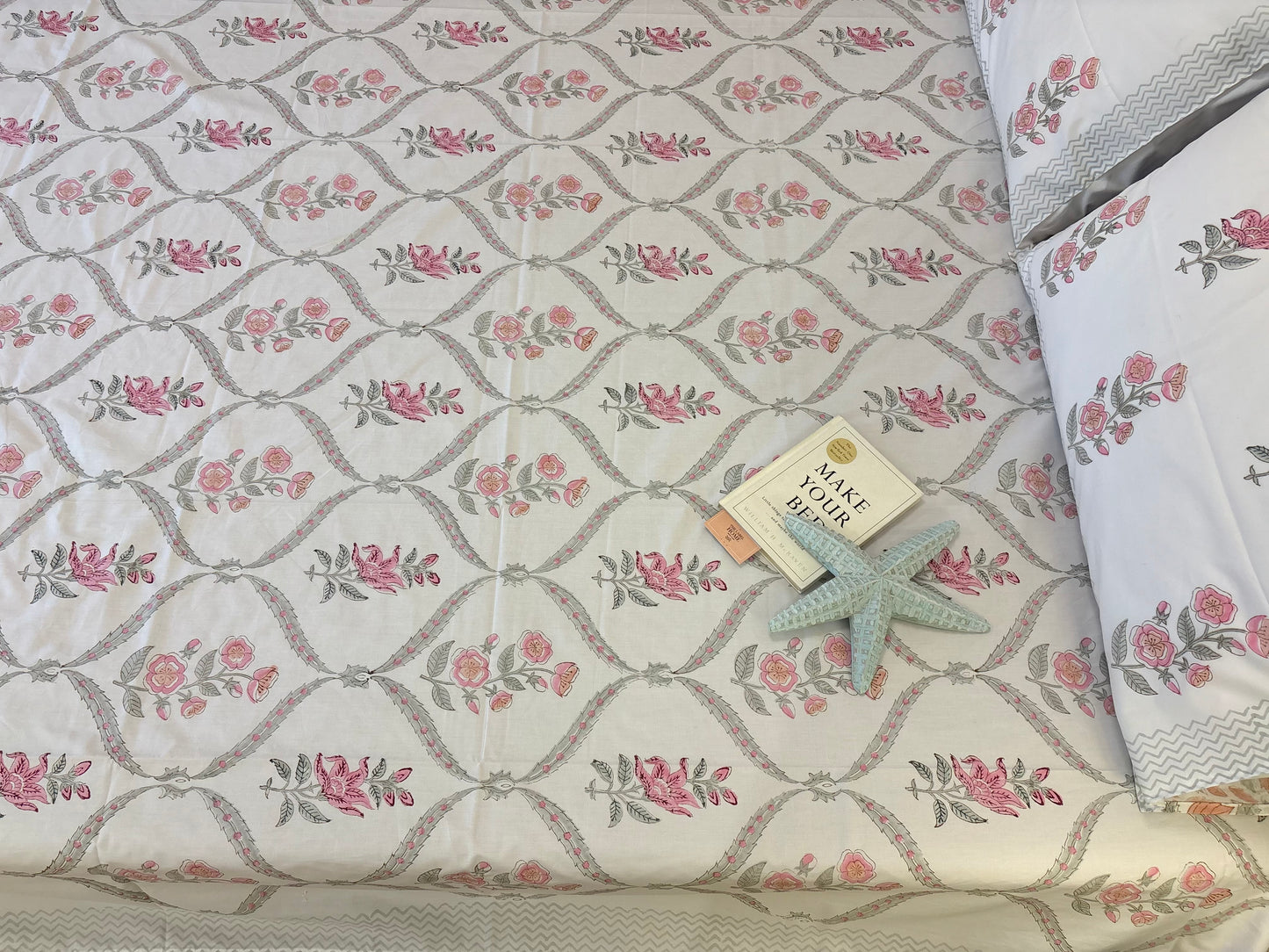 400TC Percale Cotton Bedsheet – Blush Pink Affair