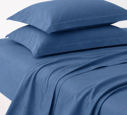 Modern Blue Bamboo Cotton Bedsheet Set 400TC, soft, smooth