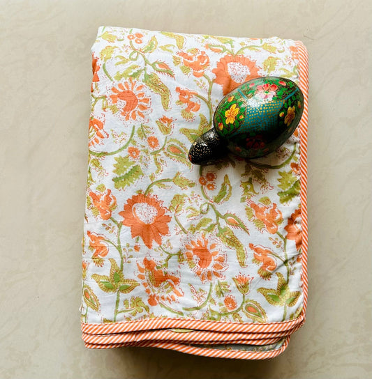 Floral Wonder Home MulMul Summer Dohar (Double Size Cotton Muslin)