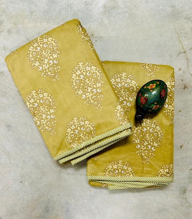 Mustard Yellow Spring Bloom - MulMul Summer Dohar (Set of 2 Single Cotton Muslin Dohar)