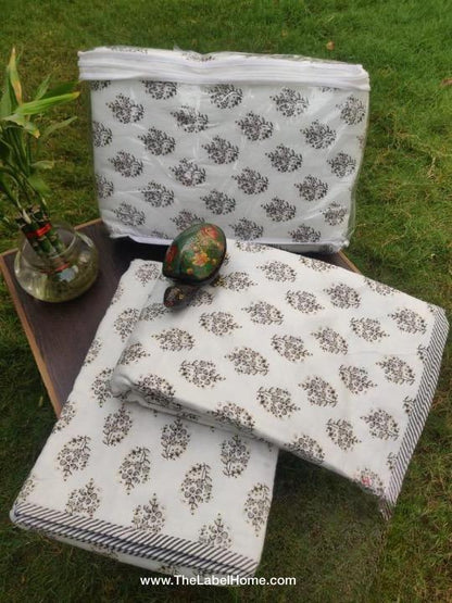 Sober & Happy Home - MulMul Summer Dohar Blanket  (Set of 2 Single Cotton Muslin Dohar)-The Label Home
