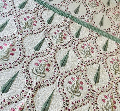 Reversible Quilted Bedcover - Soft, Cotton