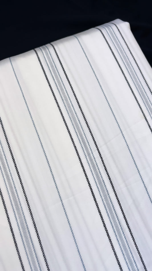 400 TC Young White Stripes - Premium Soft Cotton Bed Sheet Set